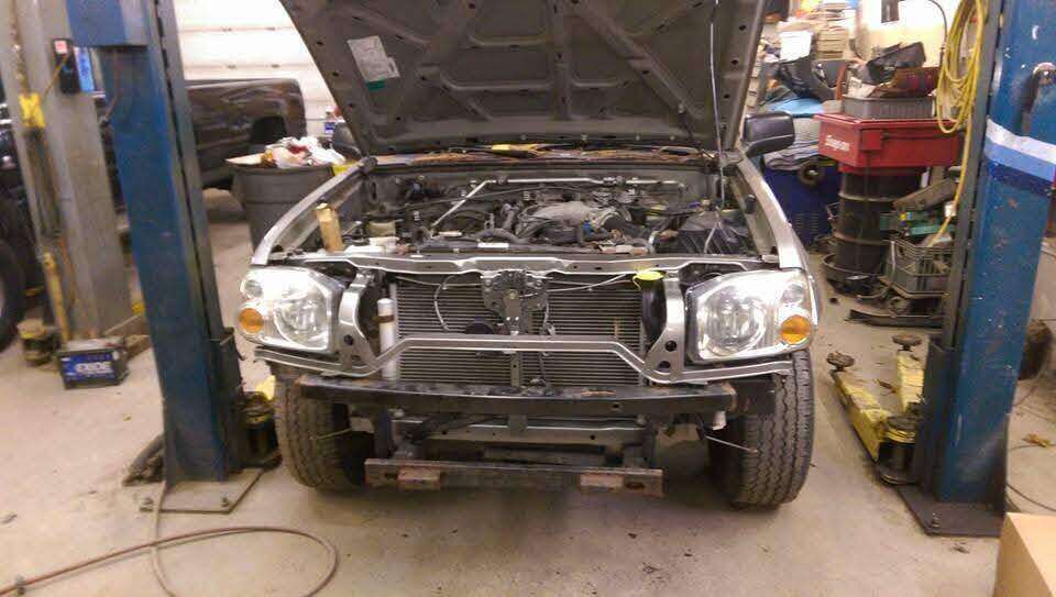 Nissan front assembly aligned before exterior panels
