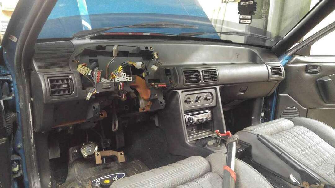 Mustang center controls and dashboard trim refitted