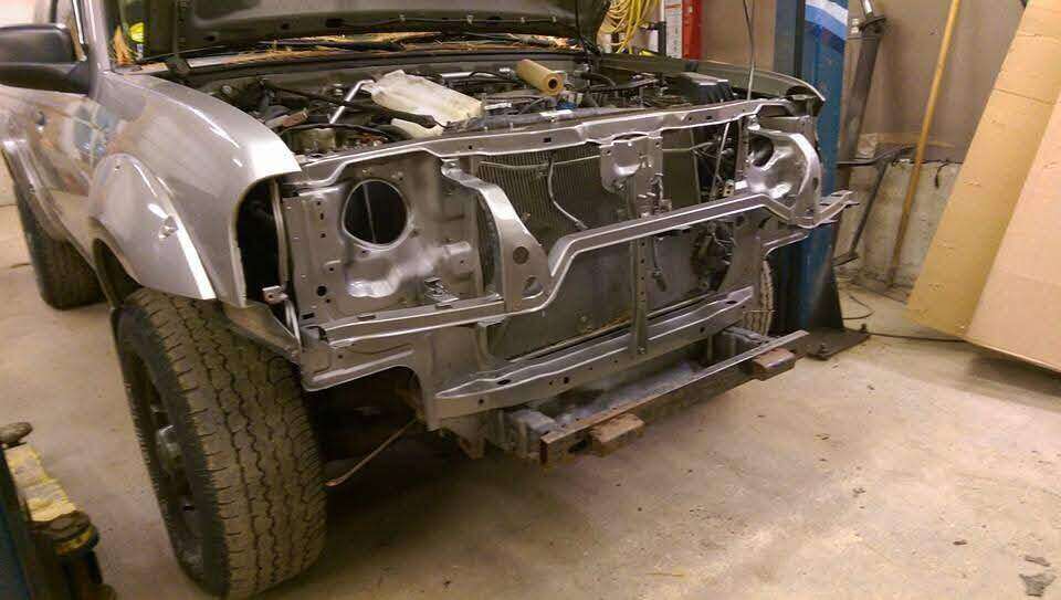 Masked and refinished Nissan front support