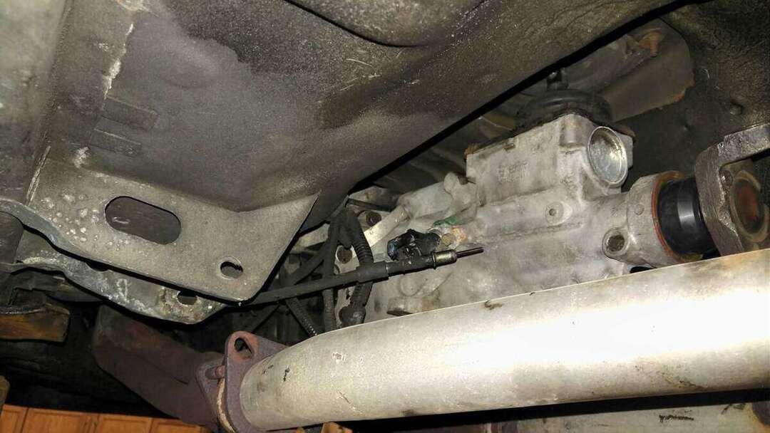 Mustang driveline and transmission connections from below